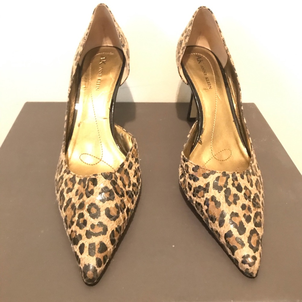 ANNE KLEIN Leopard print heels Sz 8